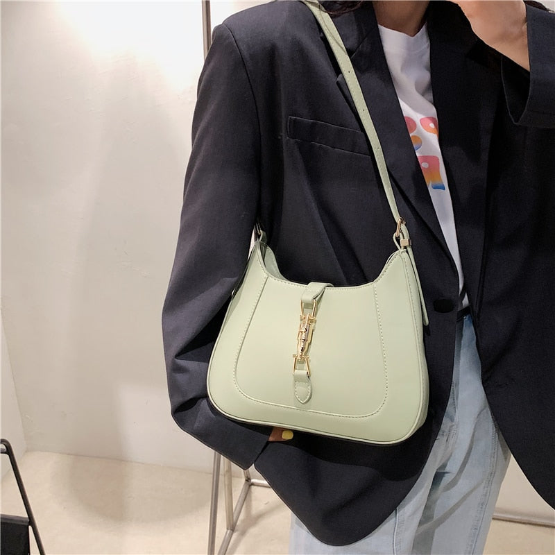 Luxury Leather Shoulder Bag for Women | Convertible Crossbody Purse with 2 Straps