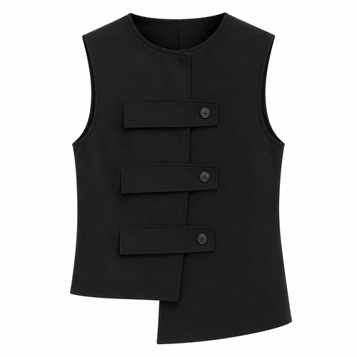 Cathy - Retro Knitted Sleeveless Vest