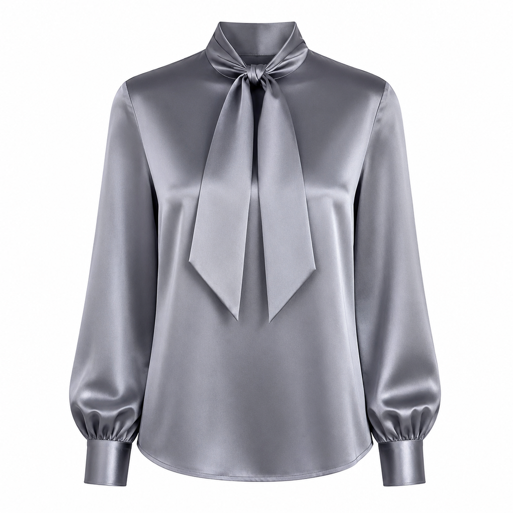 Janet - Satin Long Sleeve Shirt