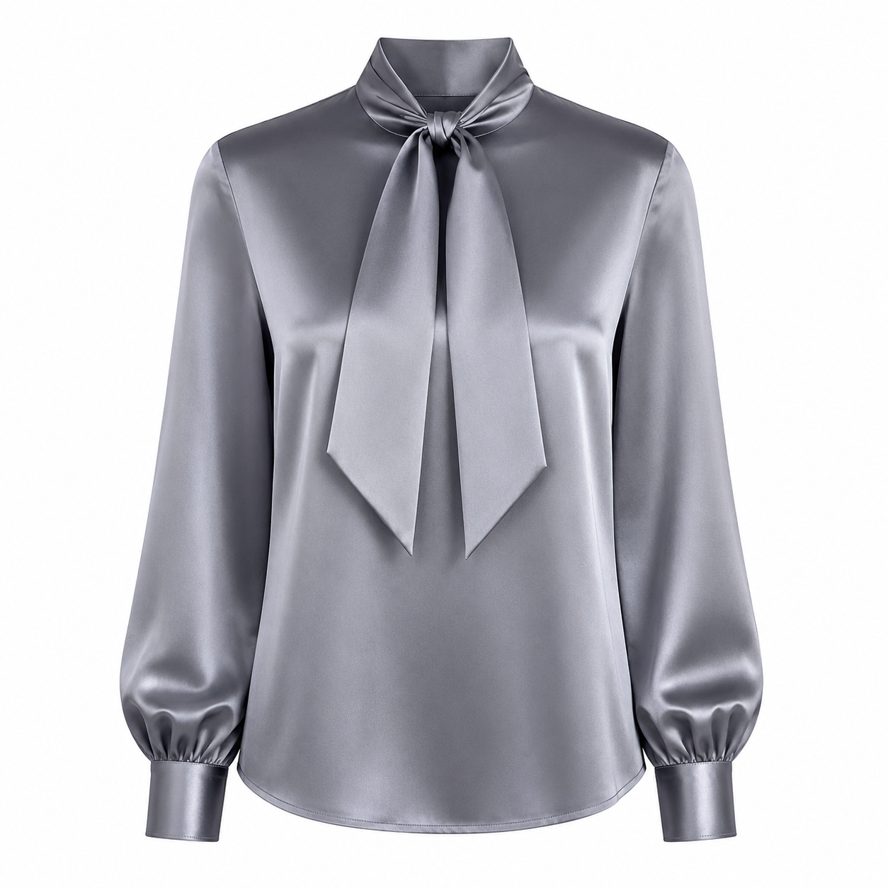 Janet - Satin Long Sleeve Shirt