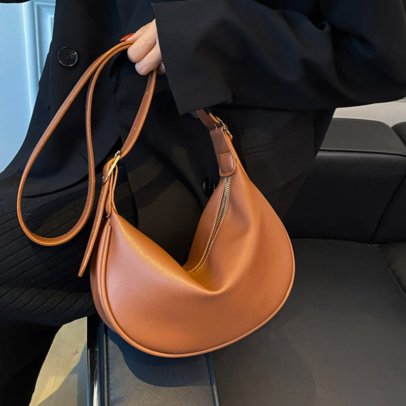 Women's Structured Synthetic Leather Handbag – Chic Fabric Texture Purse