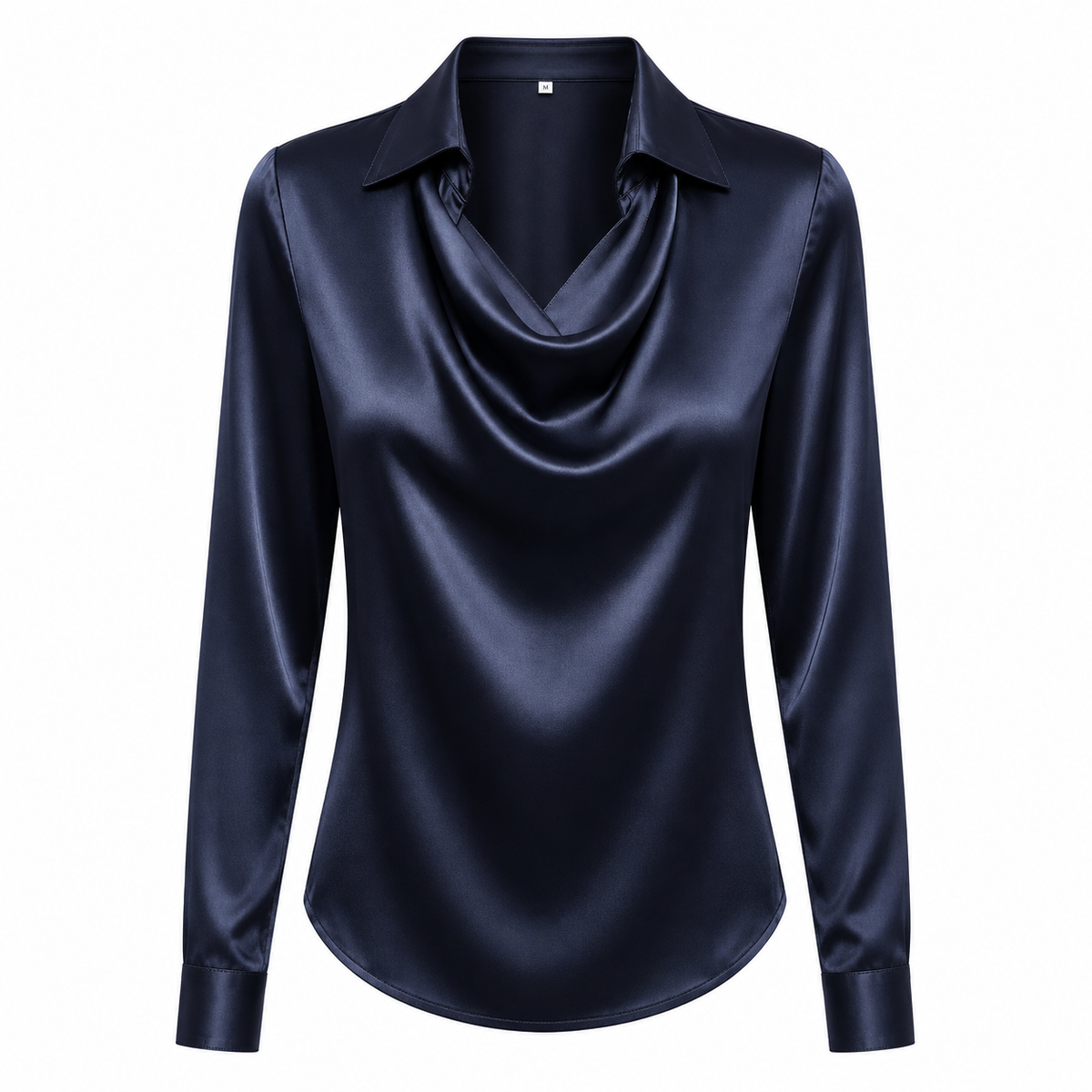 Sally - Satin Draped Blouse