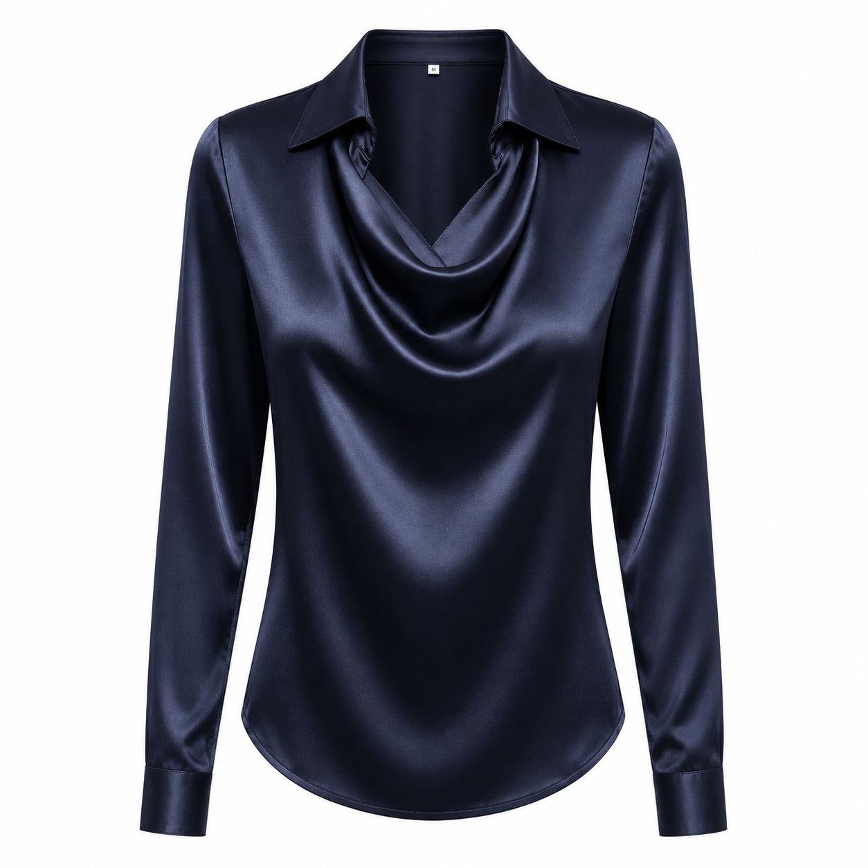 Sally - Satin Draped Blouse