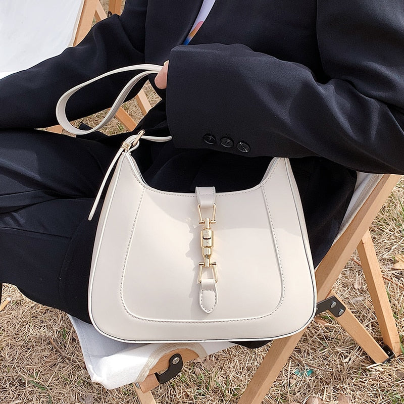Luxury Leather Shoulder Bag for Women | Convertible Crossbody Purse with 2 Straps