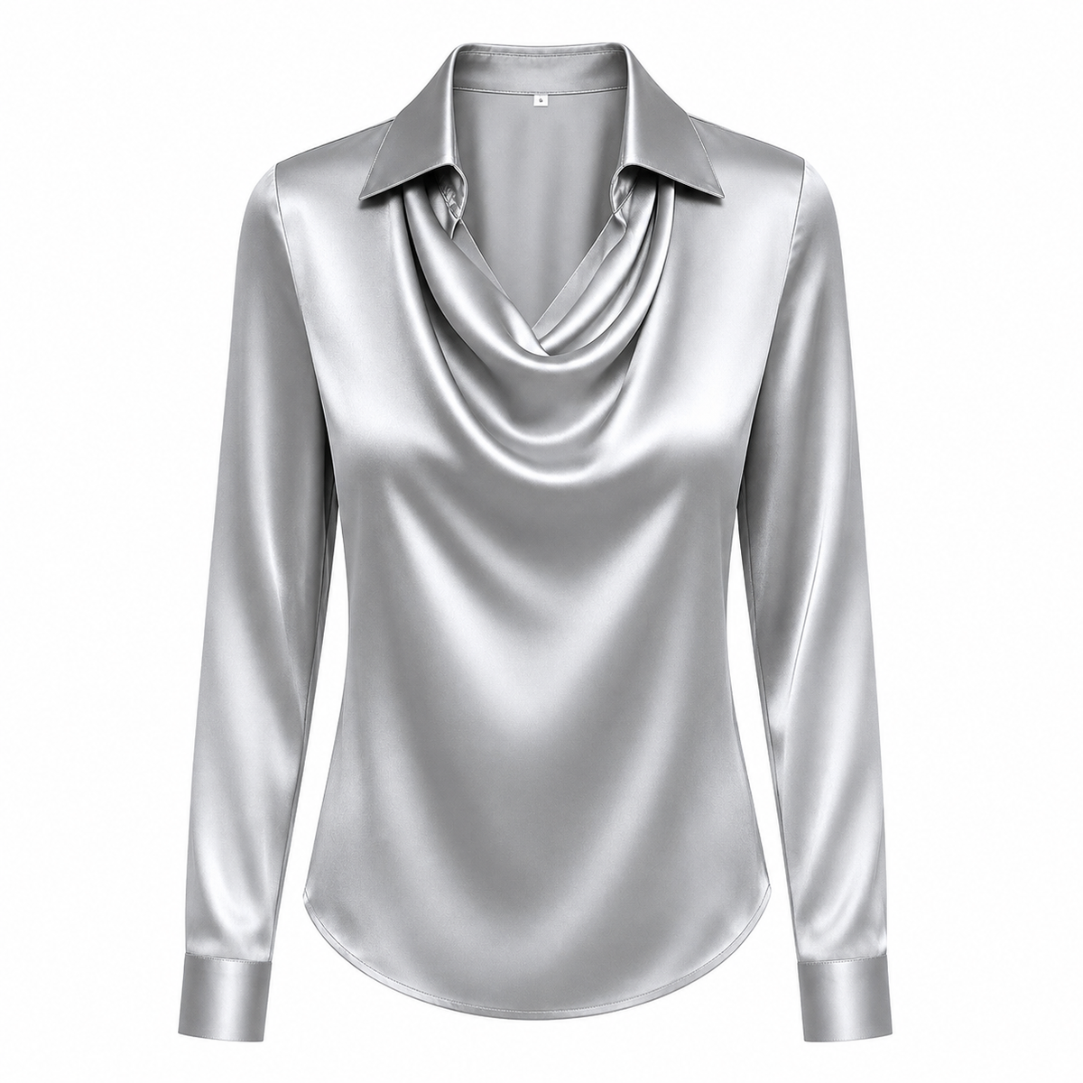 Sally - Satin Draped Blouse