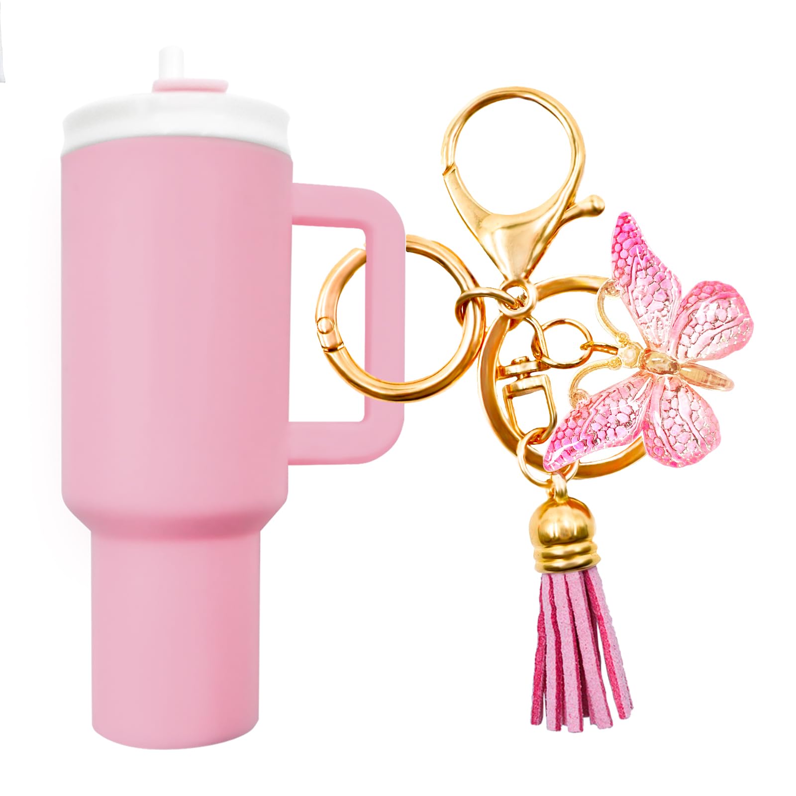 Mini Tumbler Chapstick Holder Keychain – Cute Lip Balm Keychain Accessory