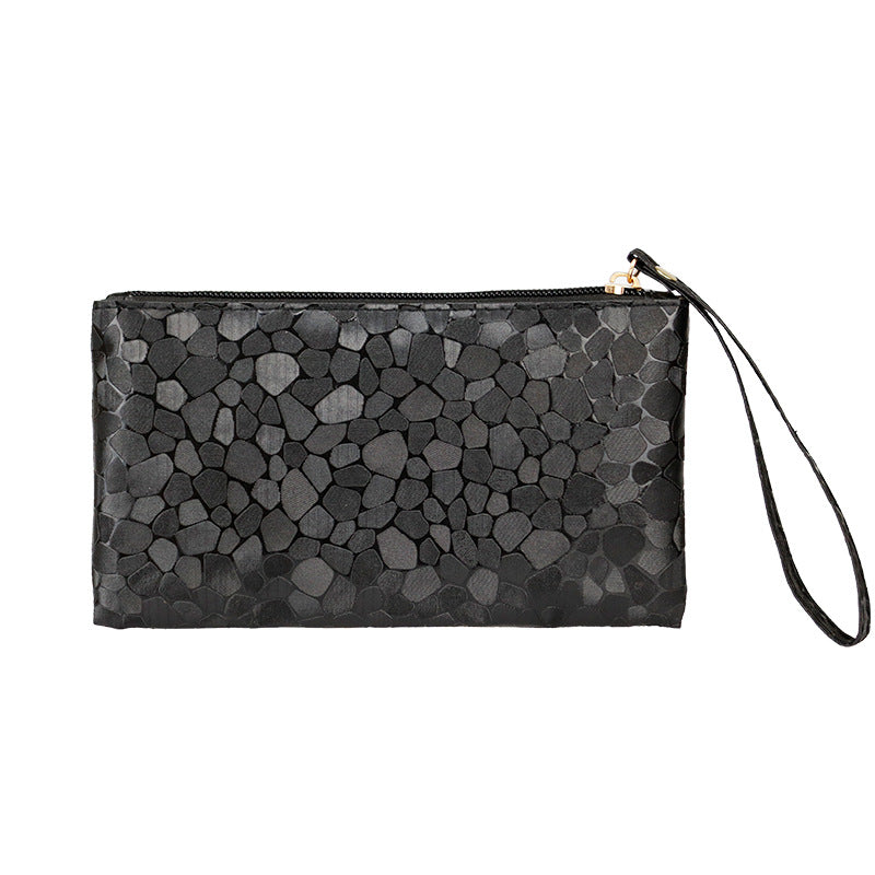 Women's Sequin Clutch Wallet – PU Leather Handheld Purse with Zipper