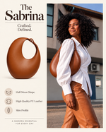 Sabrina - Half Moon Leather Bag 7
