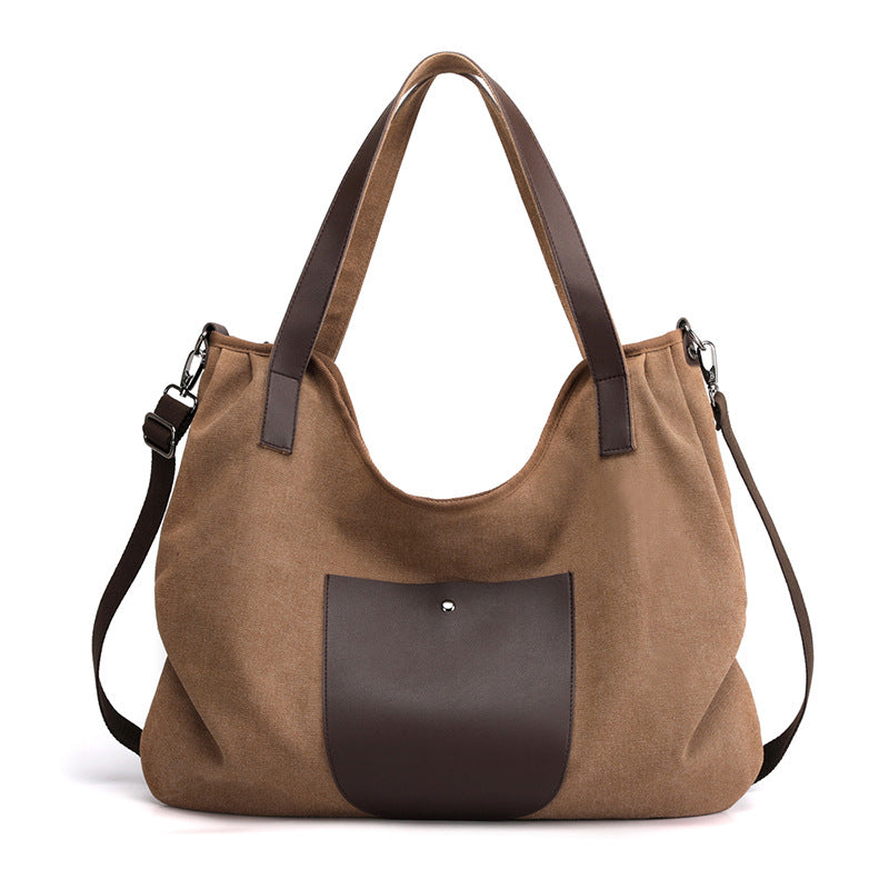 Oversized Canvas Tote Bag for Women – Lightweight Nylon Handbag