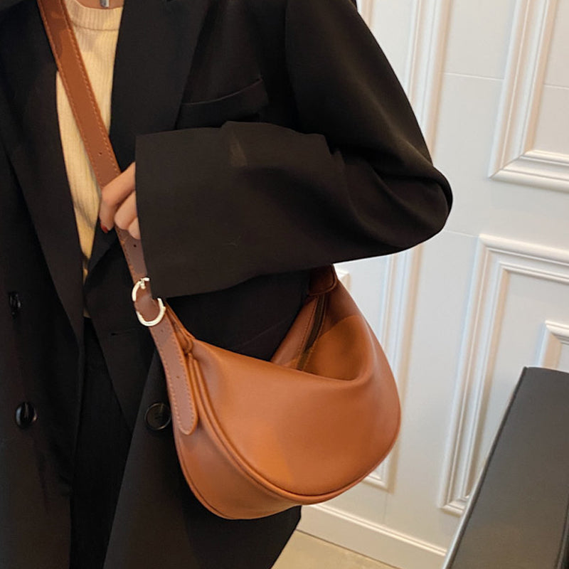 Women's Structured Synthetic Leather Handbag – Chic Fabric Texture Purse