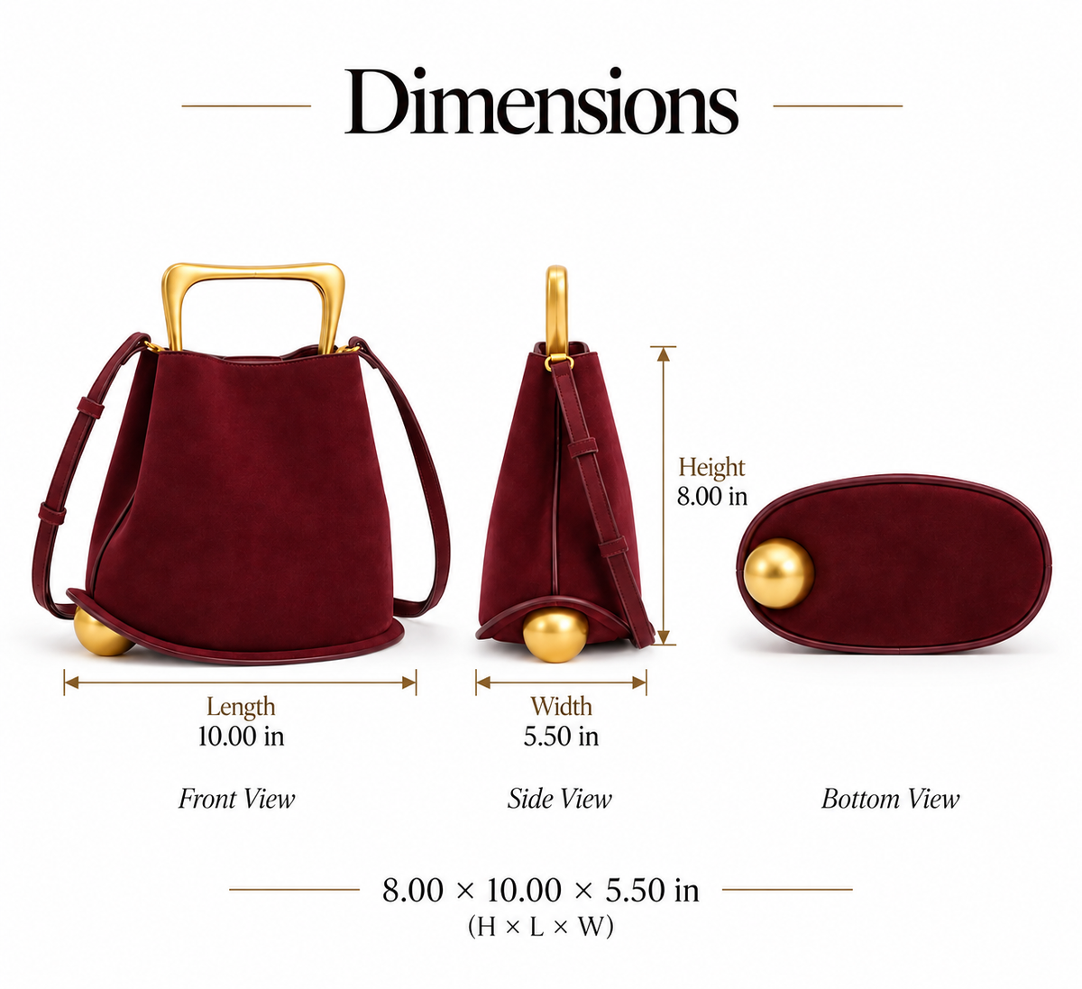 Mirna - Faux Suede Handbag
