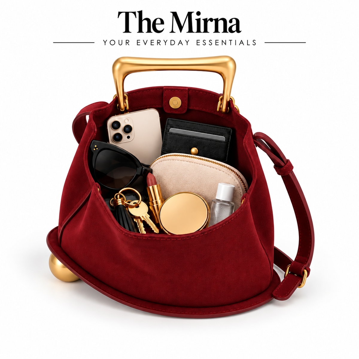 Mirna - Faux Suede Handbag