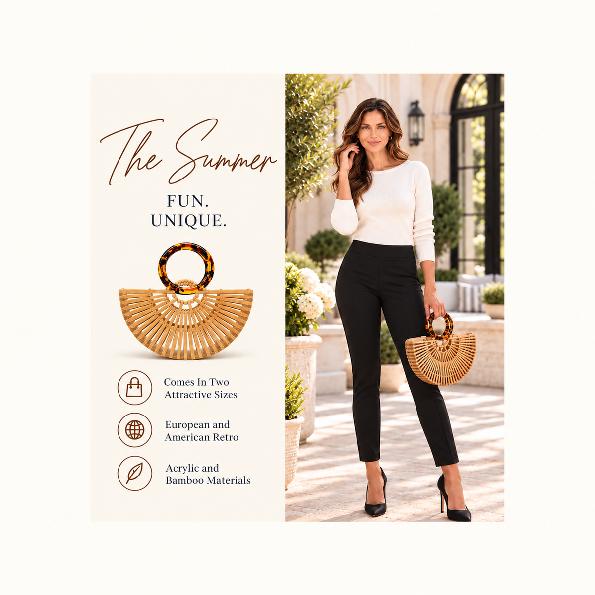 Summer - Bamboo Beach Bag