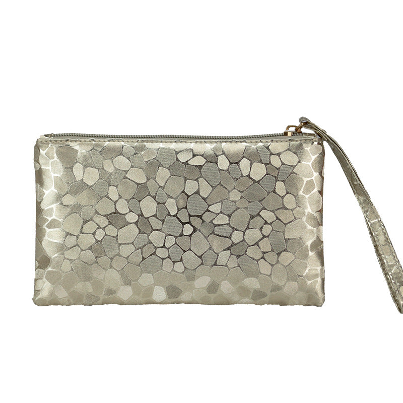 Women's Sequin Clutch Wallet – PU Leather Handheld Purse with Zipper