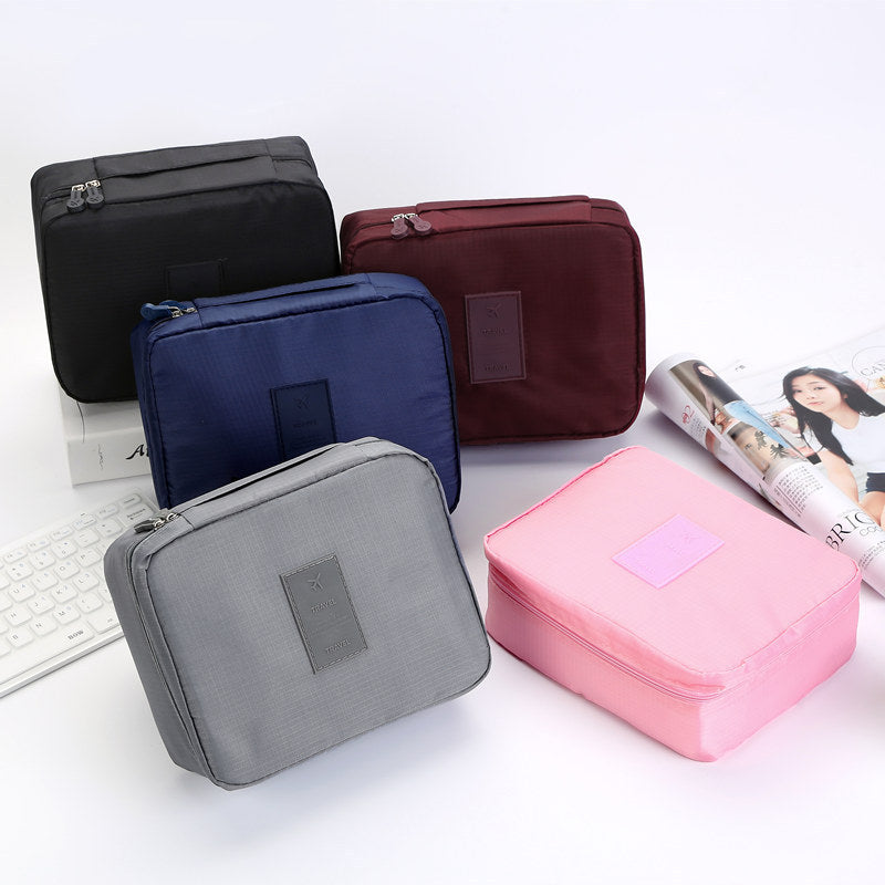 Waterproof Travel Toiletry & Makeup Bag – Multi-Pocket Oxford Cloth Cosmetic Organizer