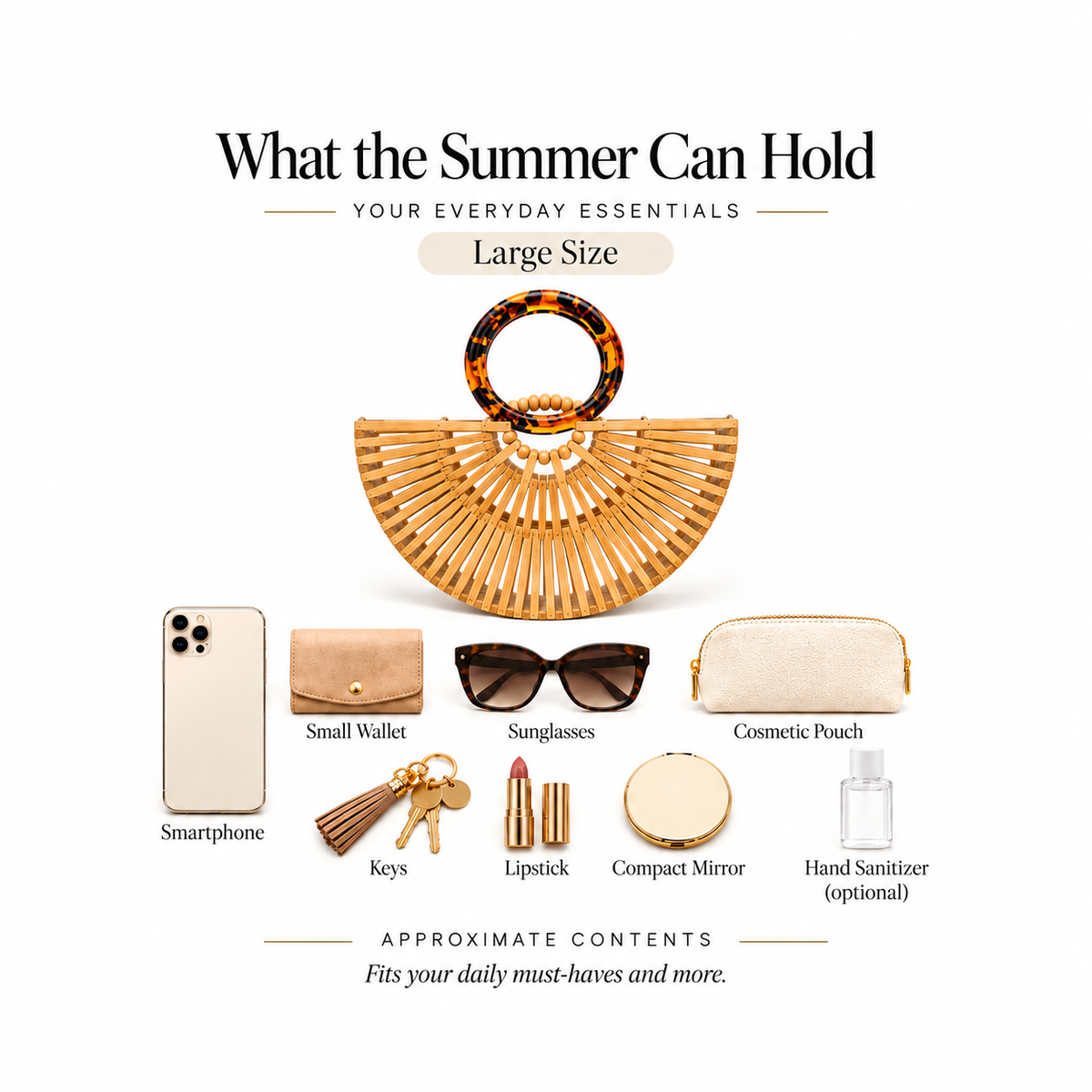 Summer - Bamboo Beach Bag