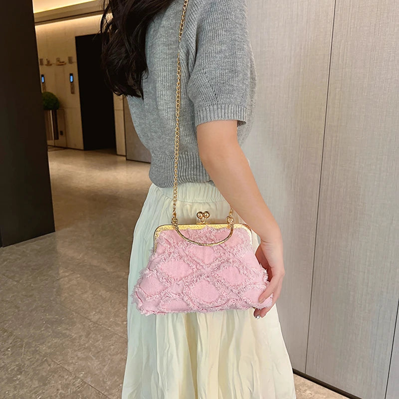 Small Denim Crossbody Bags with Short Handle for Women  Designer Chinese Style Retro Travel Handbags and Purses