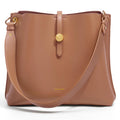 Cnoles Women Genuine Leather Designer Tote Bags Purses And Handbags For Women Fashion Ladies Top Handle Shoulder Satchel Bag Brown