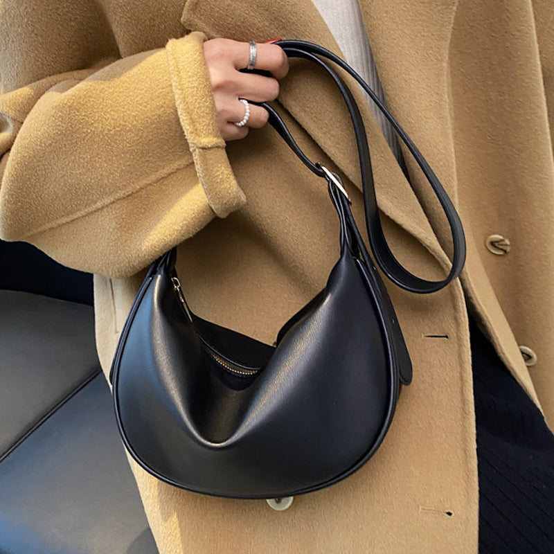 Women's Structured Synthetic Leather Handbag – Chic Fabric Texture Purse