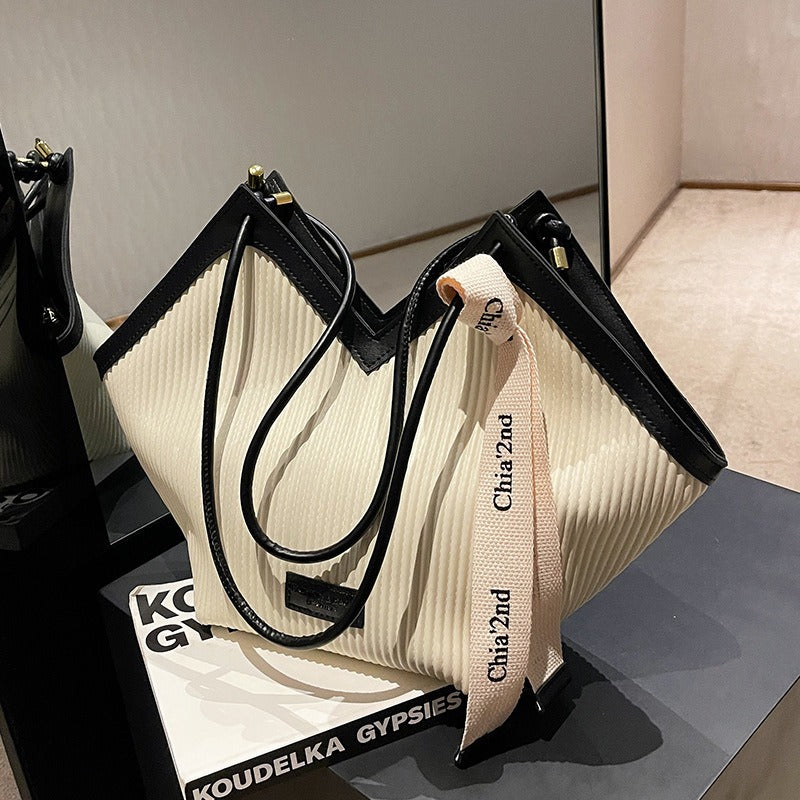 Large Capacity PU Leather Tote Bag for Women | Casual Luxury Shoulder Handbag