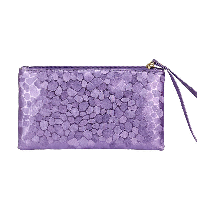 Women's Sequin Clutch Wallet – PU Leather Handheld Purse with Zipper