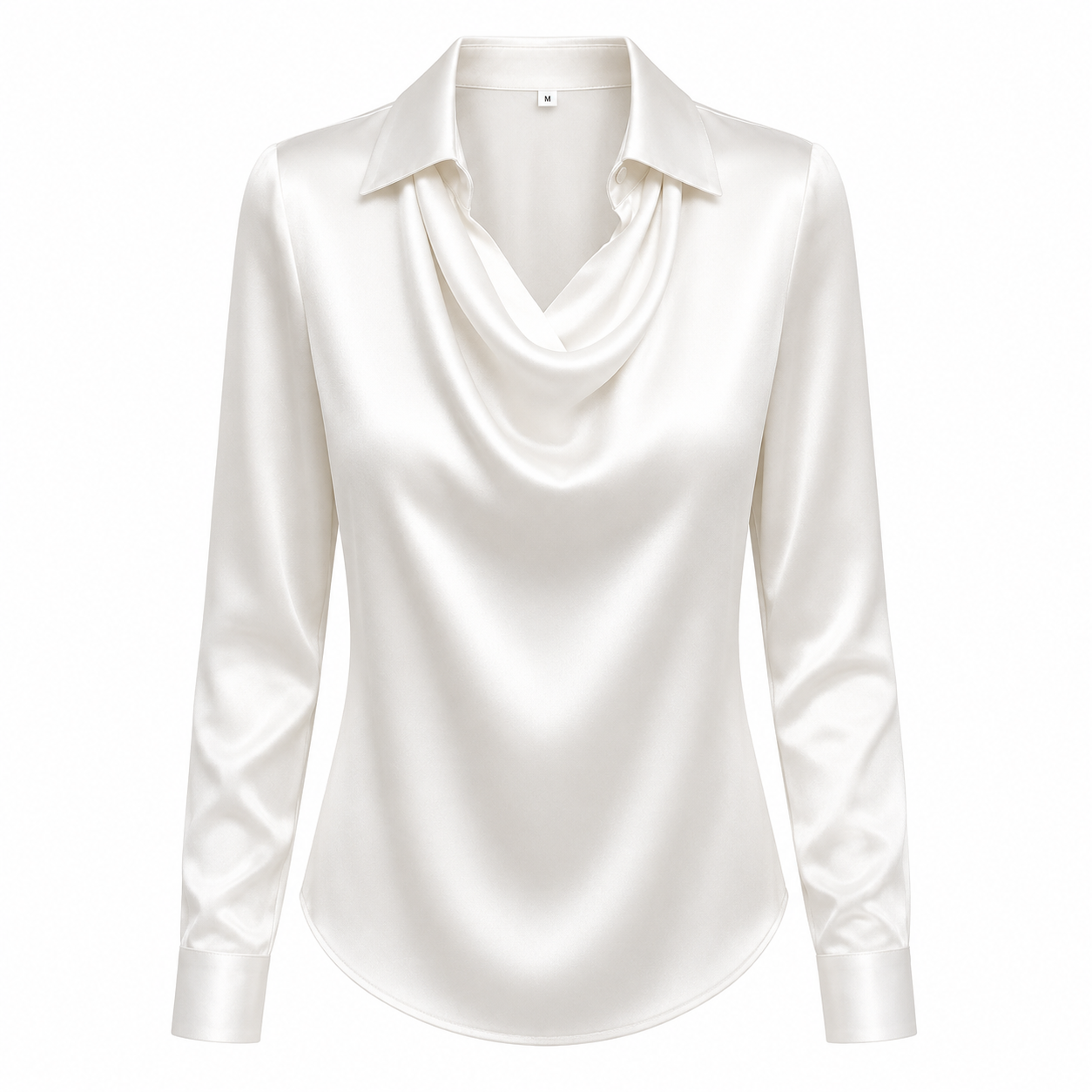 Sally - Satin Draped Blouse