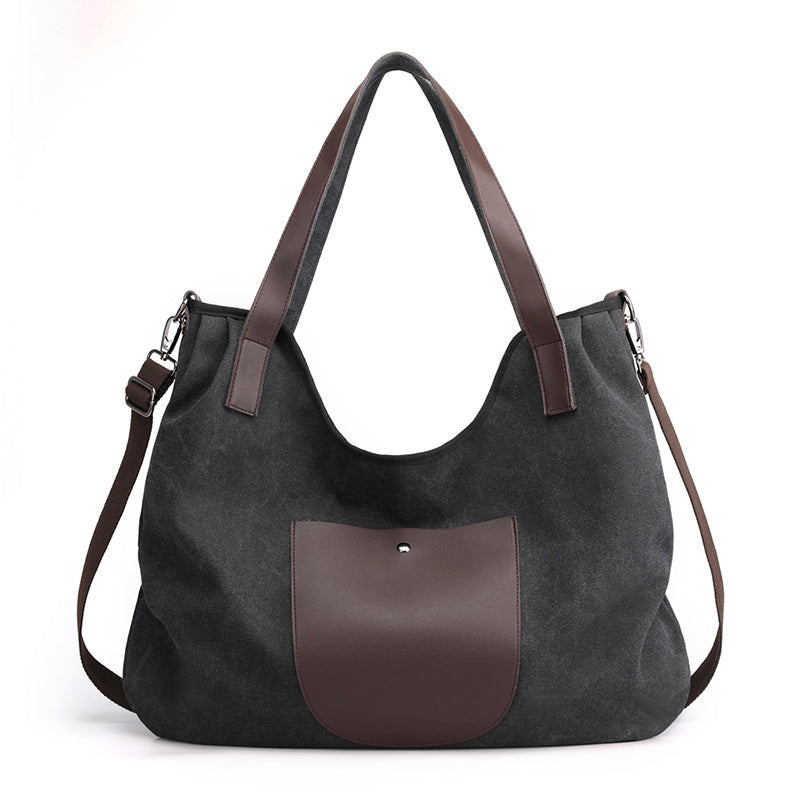 Oversized Canvas Tote Bag for Women – Lightweight Nylon Handbag