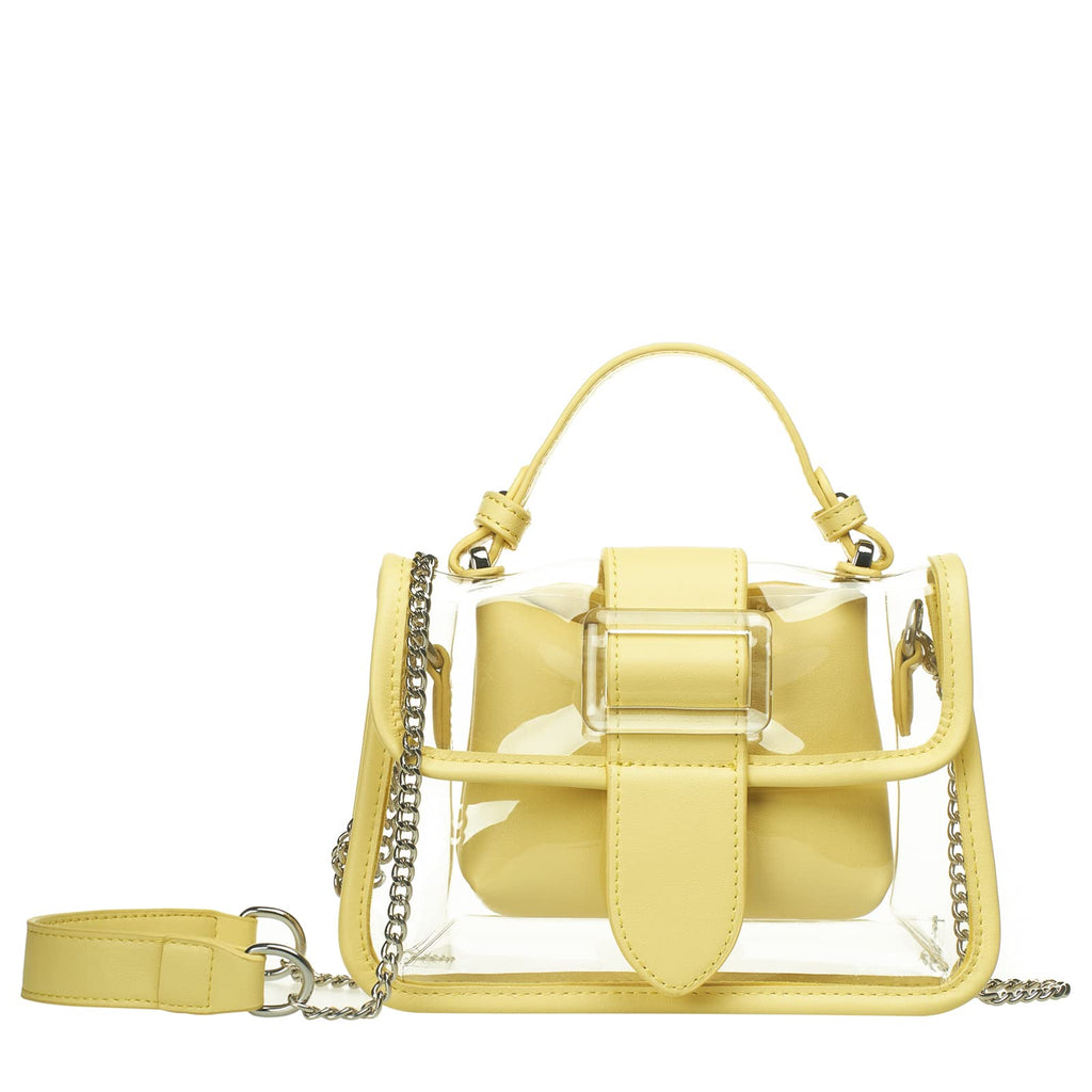 Women's 2-in-1 Clear Crossbody Bag – Transparent Jelly PVC Purse with Mini Pouch