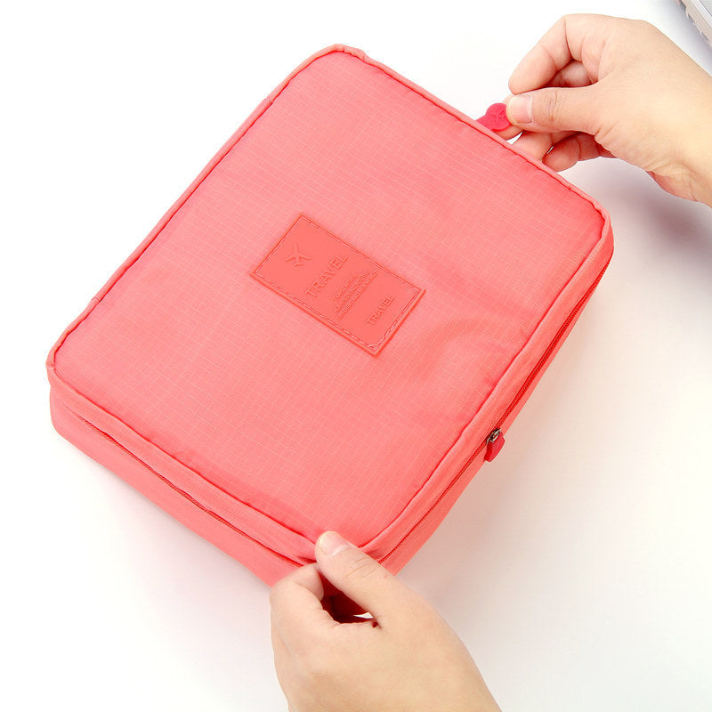 Waterproof Travel Toiletry & Makeup Bag – Multi-Pocket Oxford Cloth Cosmetic Organizer