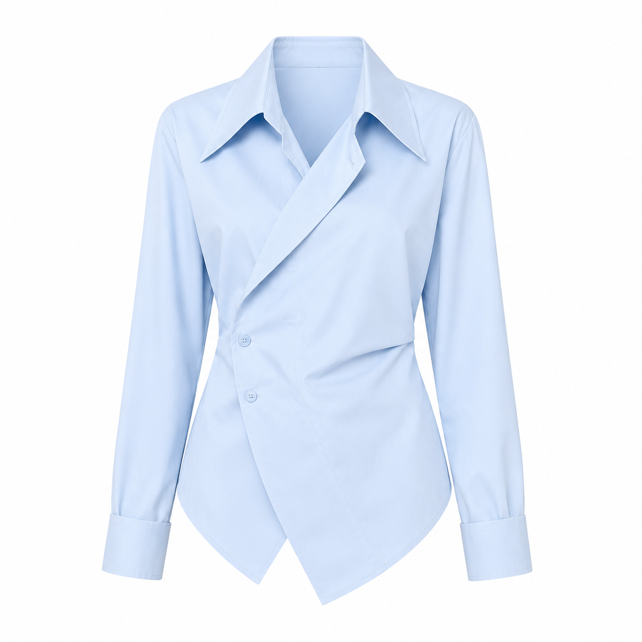 Sue - Lapel Collar Waist Blouse