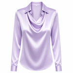 Sally - Satin Draped Blouse 9