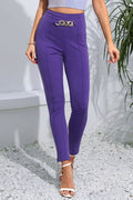 Chain Detail Slim Fit Cropped Pants See size chart under “more details”