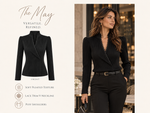 May - Pleated V-Neck Blouse 4