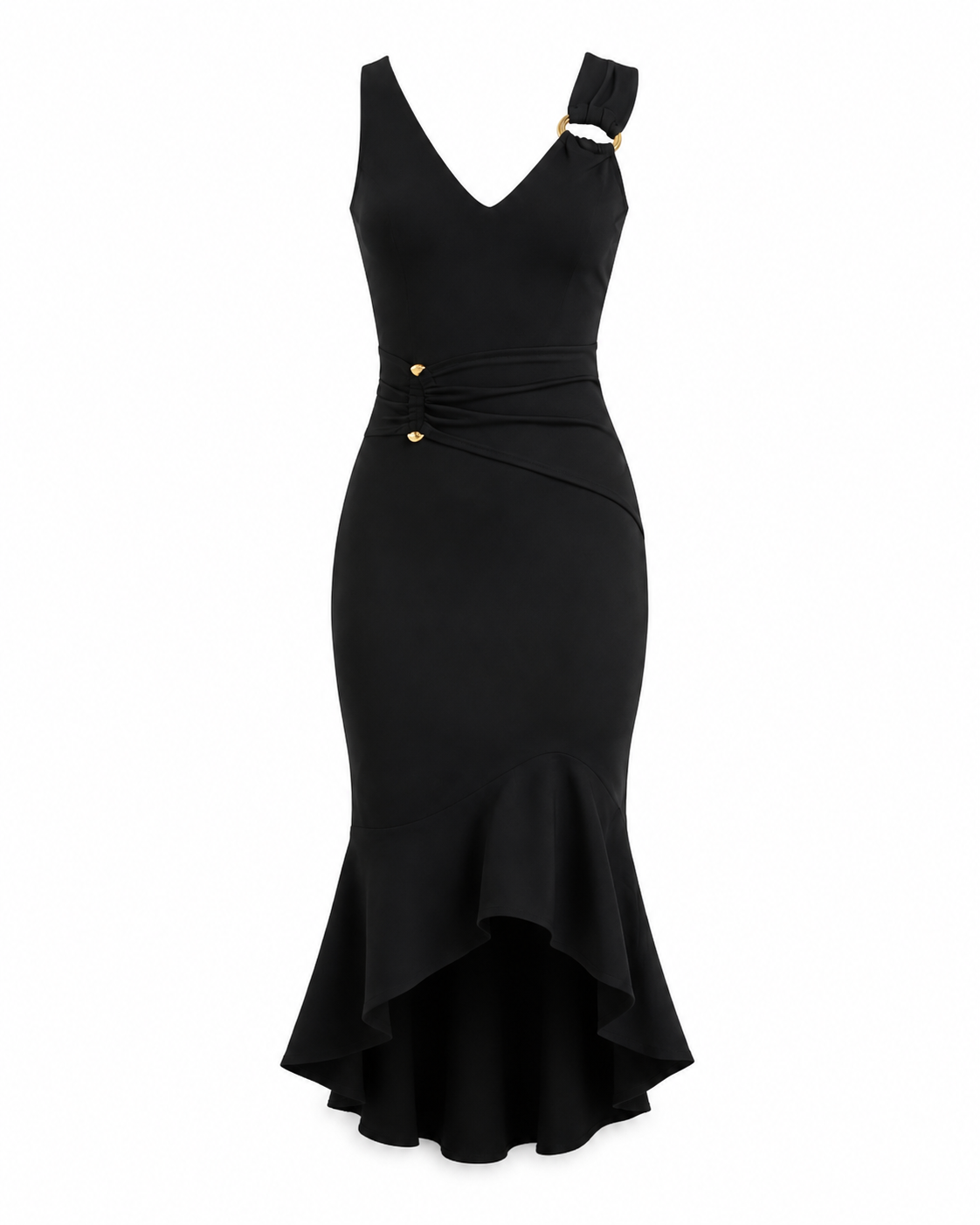 Eloise - V-Neck Fishtail Dress