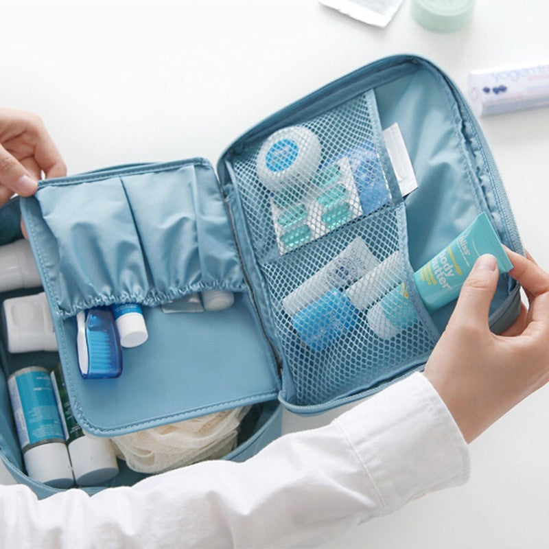 Waterproof Travel Toiletry & Makeup Bag – Multi-Pocket Oxford Cloth Cosmetic Organizer