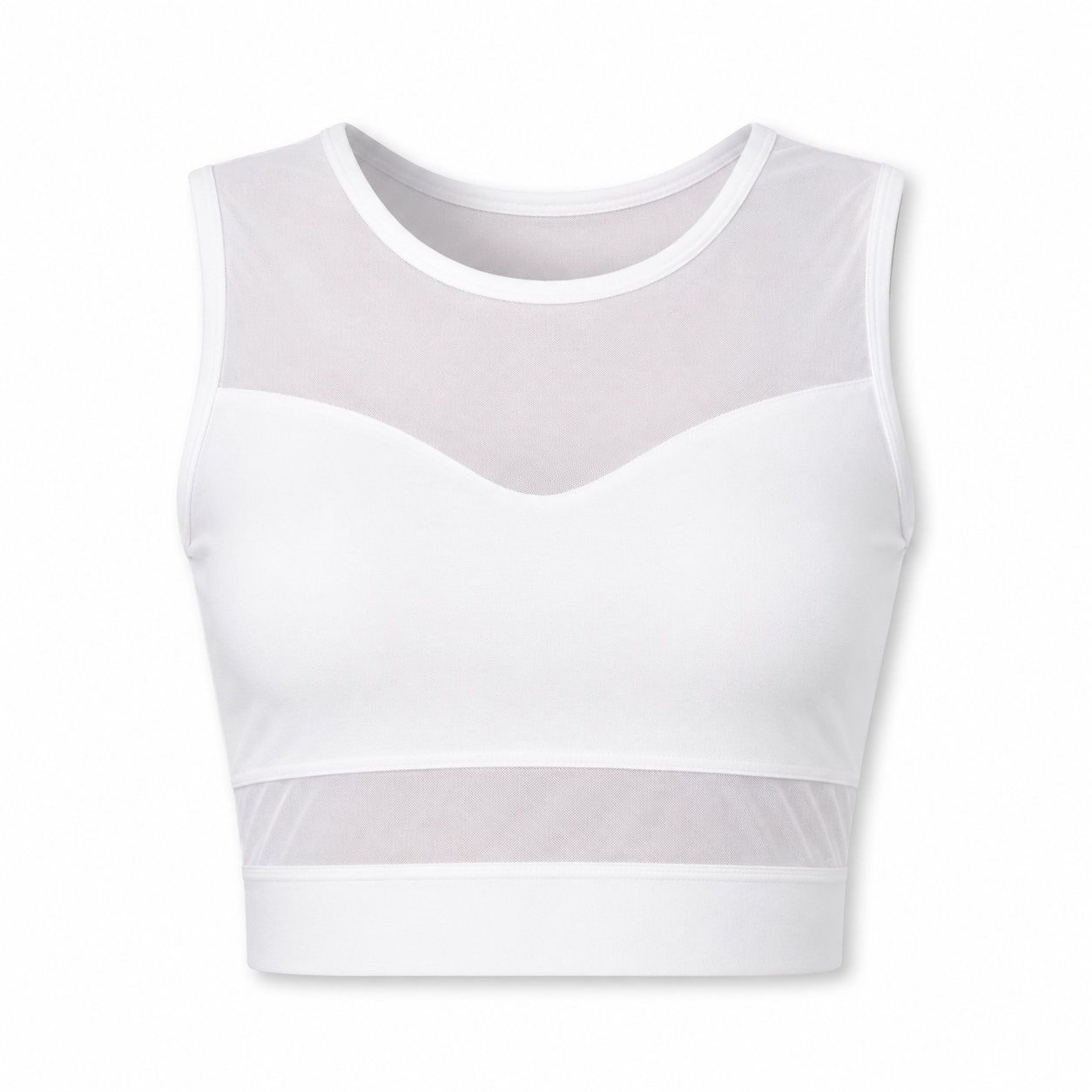 Linda - Sheer Mesh Crop Tank Top