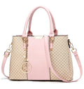 Women's 3-Compartment Faux Leather Tote Satchel – Top Handle Shoulder & Crossbody Bag