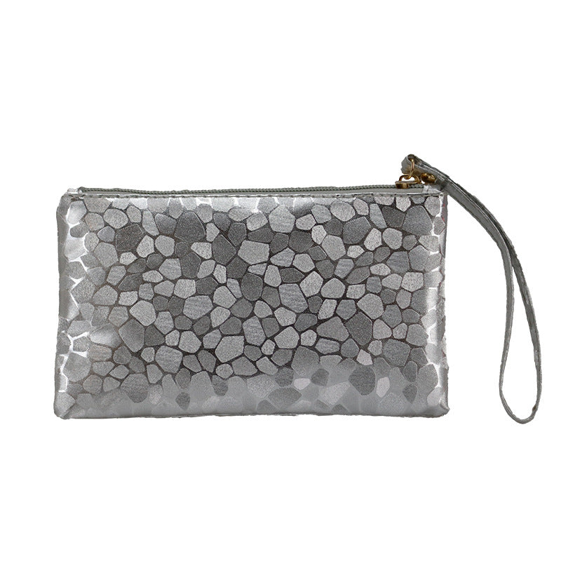 Women's Sequin Clutch Wallet – PU Leather Handheld Purse with Zipper