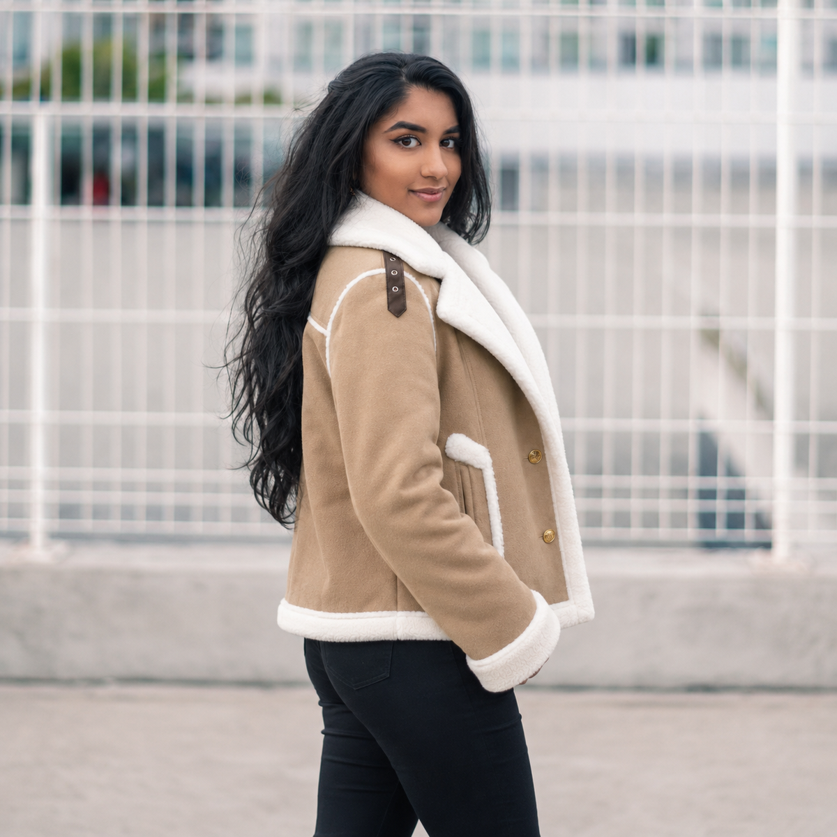 Tracy - Shearling Aviator Jacket