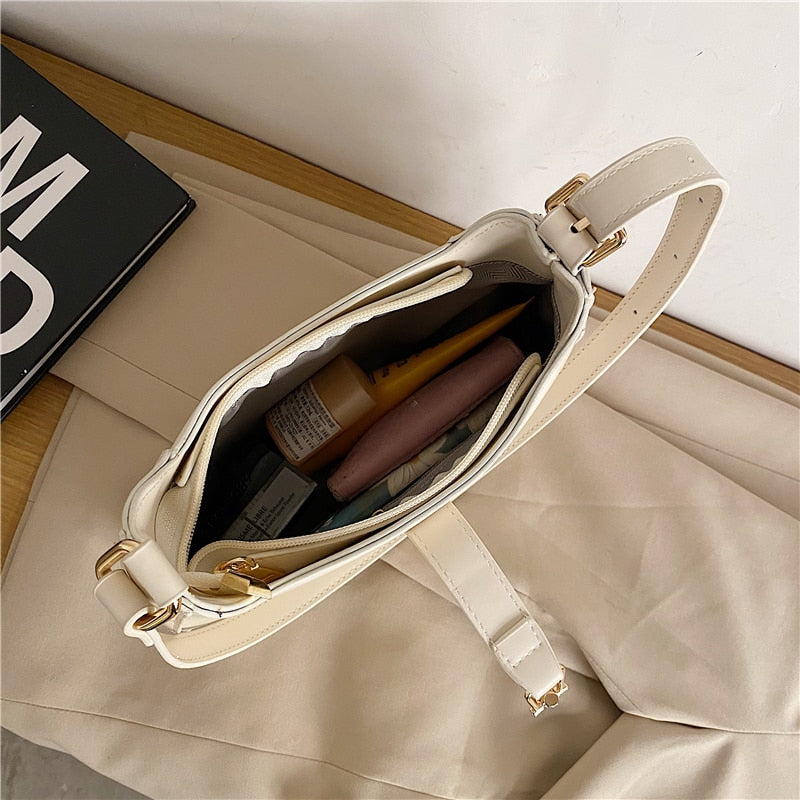 Luxury Leather Shoulder Bag for Women | Convertible Crossbody Purse with 2 Straps
