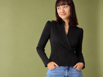 May - Pleated V-Neck Blouse 3