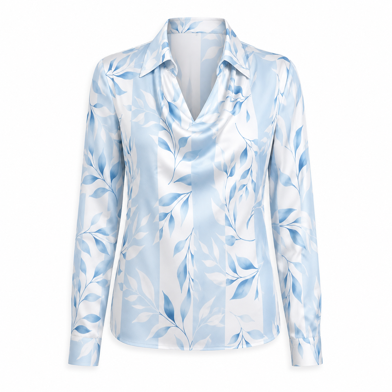 Sally - Satin Draped Blouse