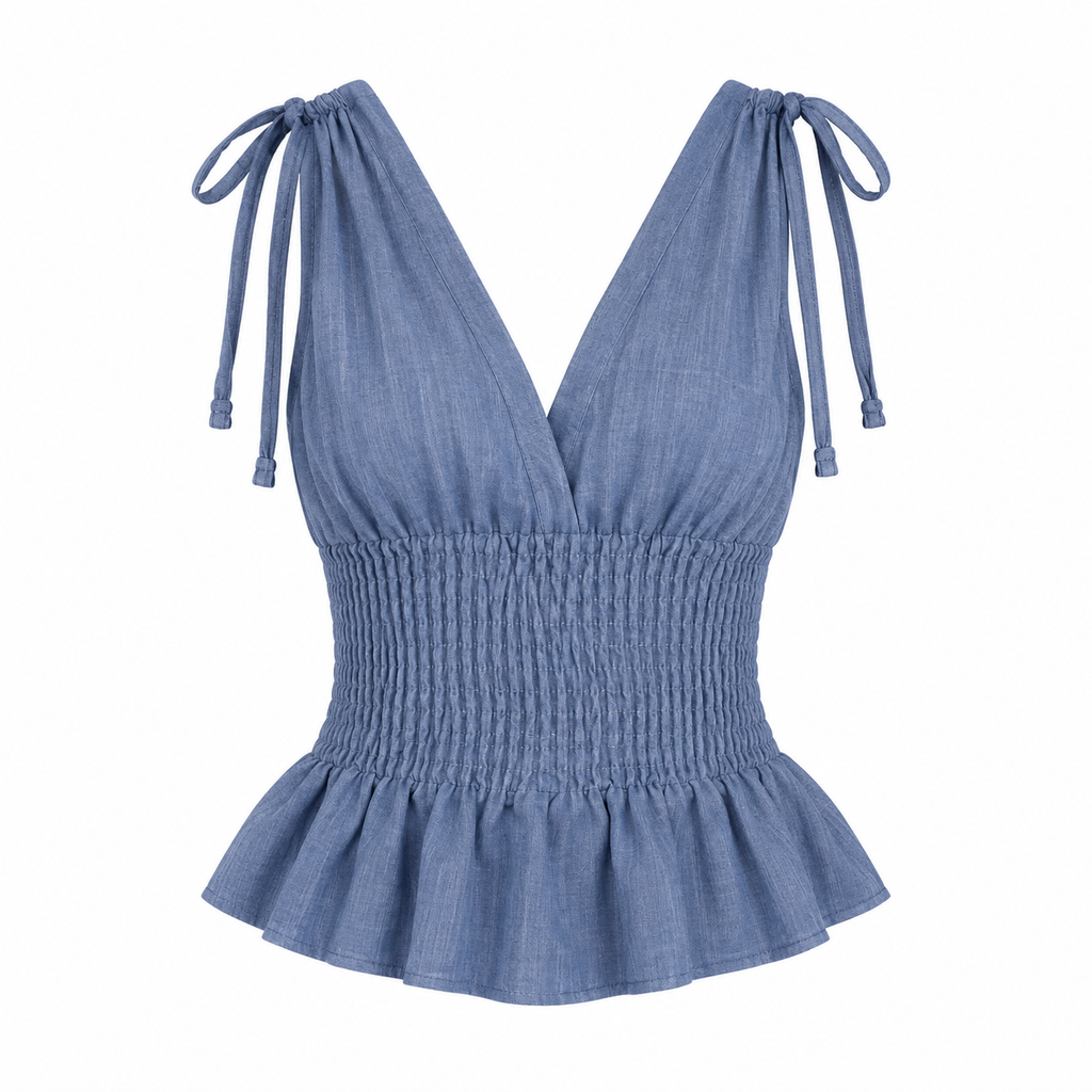 Laura - Ruched Strap Blouse