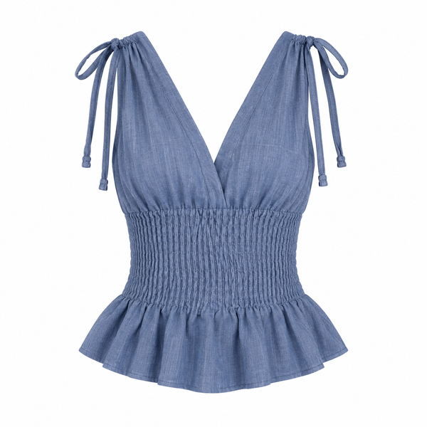 Laura - Ruched Strap Blouse