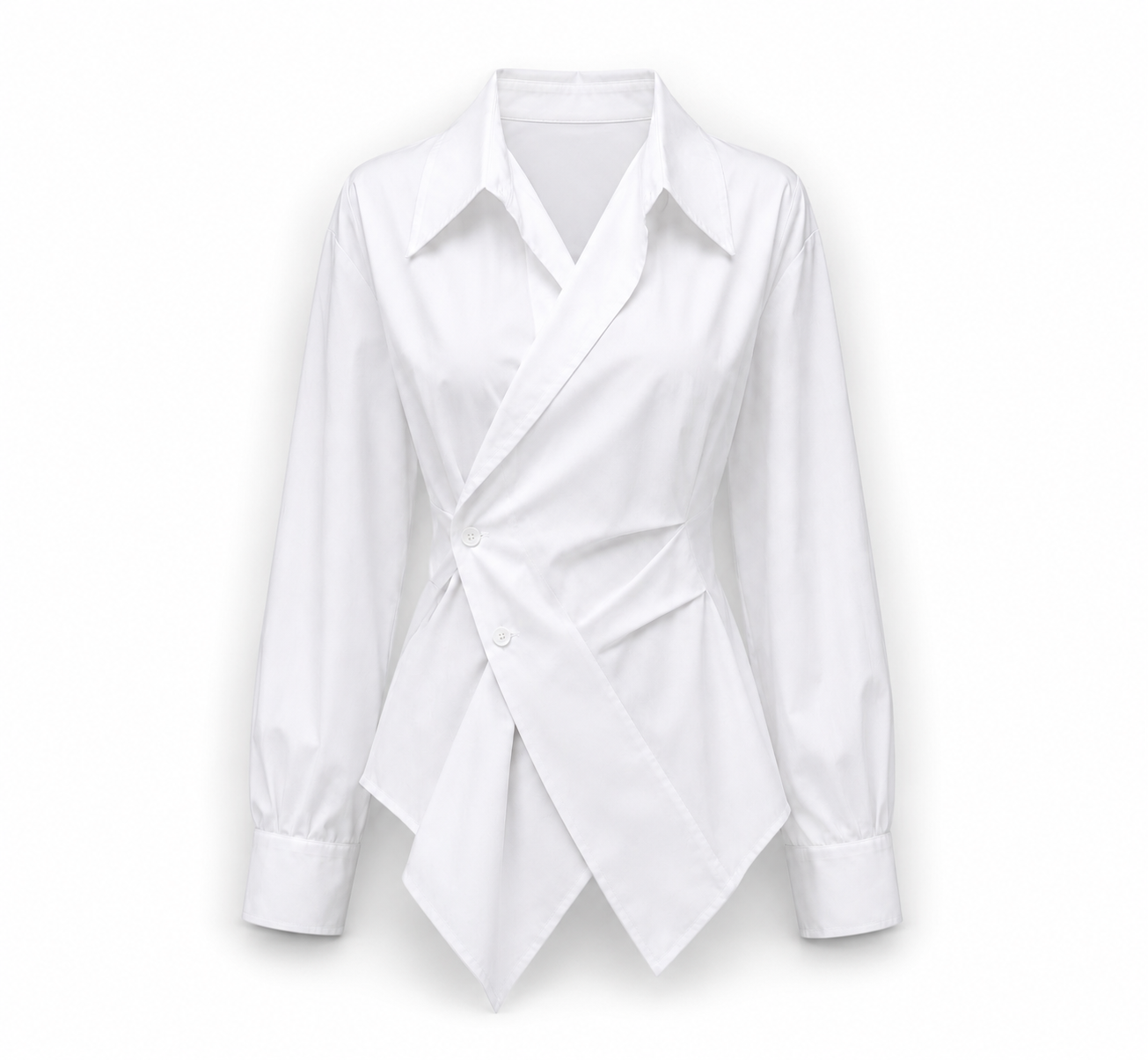 Sue - Lapel Collar Waist Blouse