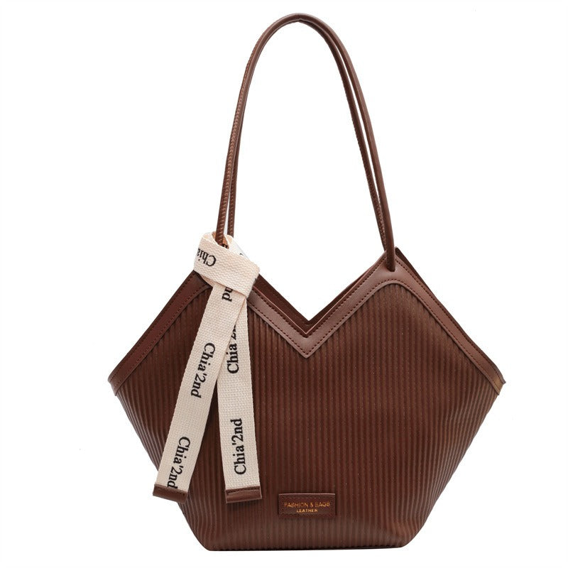 Large Capacity PU Leather Tote Bag for Women | Casual Luxury Shoulder Handbag