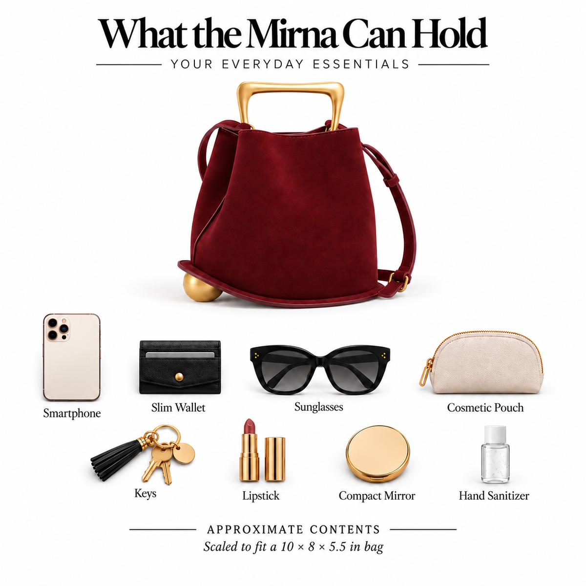 Mirna - Faux Suede Handbag