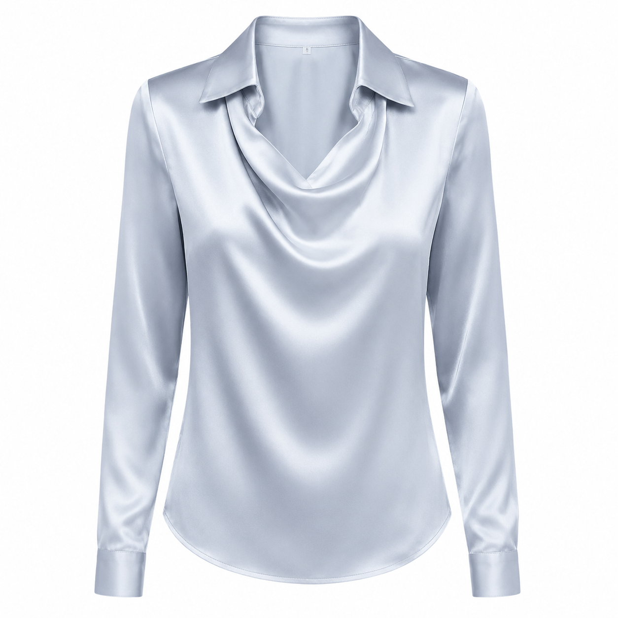Sally - Satin Draped Blouse