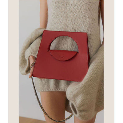 Geometric PU Leather Handbag for Women | Luxury Top Handle Shoulder Bag
