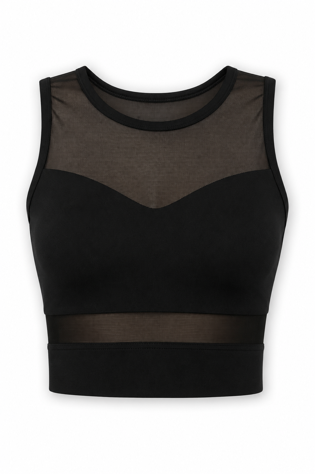 Linda - Sheer Mesh Crop Tank Top
